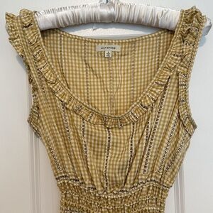 Full Length gingham eyelet dress